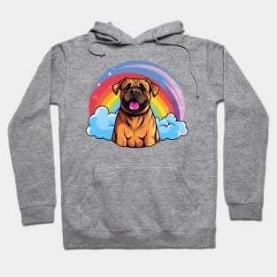 Cute Boerboel Rainbow Cloud Kawaii Dog Happy Puppy Hoodie